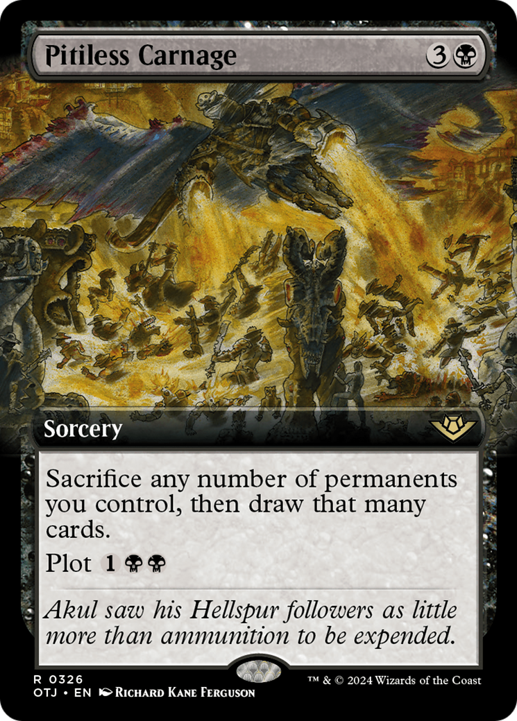 Pitiless Carnage (Extended Art) [Outlaws of Thunder Junction] - Magic: The Gathering - Card Brawlers | Quebec | Canada |