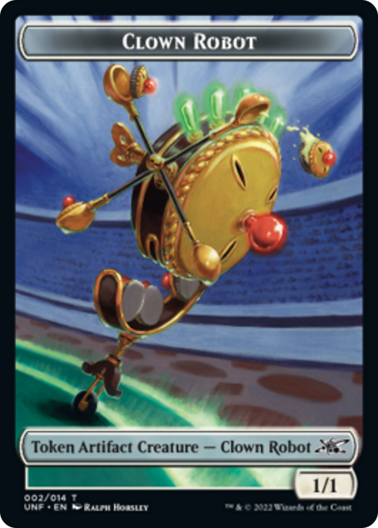 Clown Robot (002) // Food (010) Double-Sided Token [Unfinity Tokens] - Magic: The Gathering - Card Brawlers | Quebec | Canada |