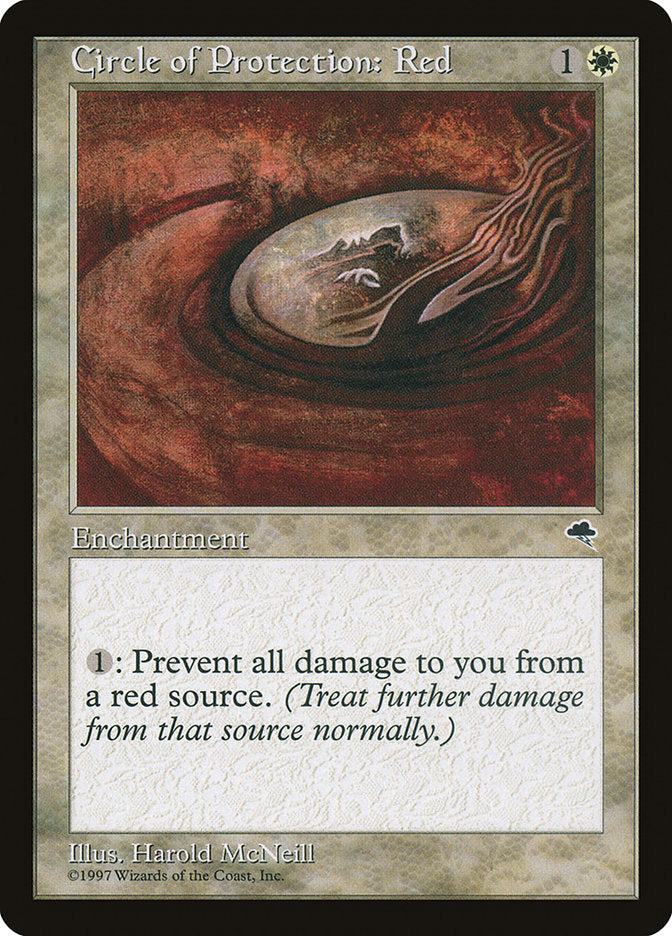 Circle of Protection: Red [Tempest] - Magic: The Gathering - Card Brawlers | Quebec | Canada |