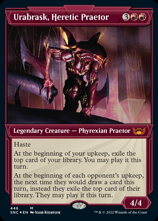 Urabrask, Heretic Praetor (Showcase Art Deco Foil Etched) [Streets of New Capenna] - Magic: The Gathering - Card Brawlers | Quebec | Canada |