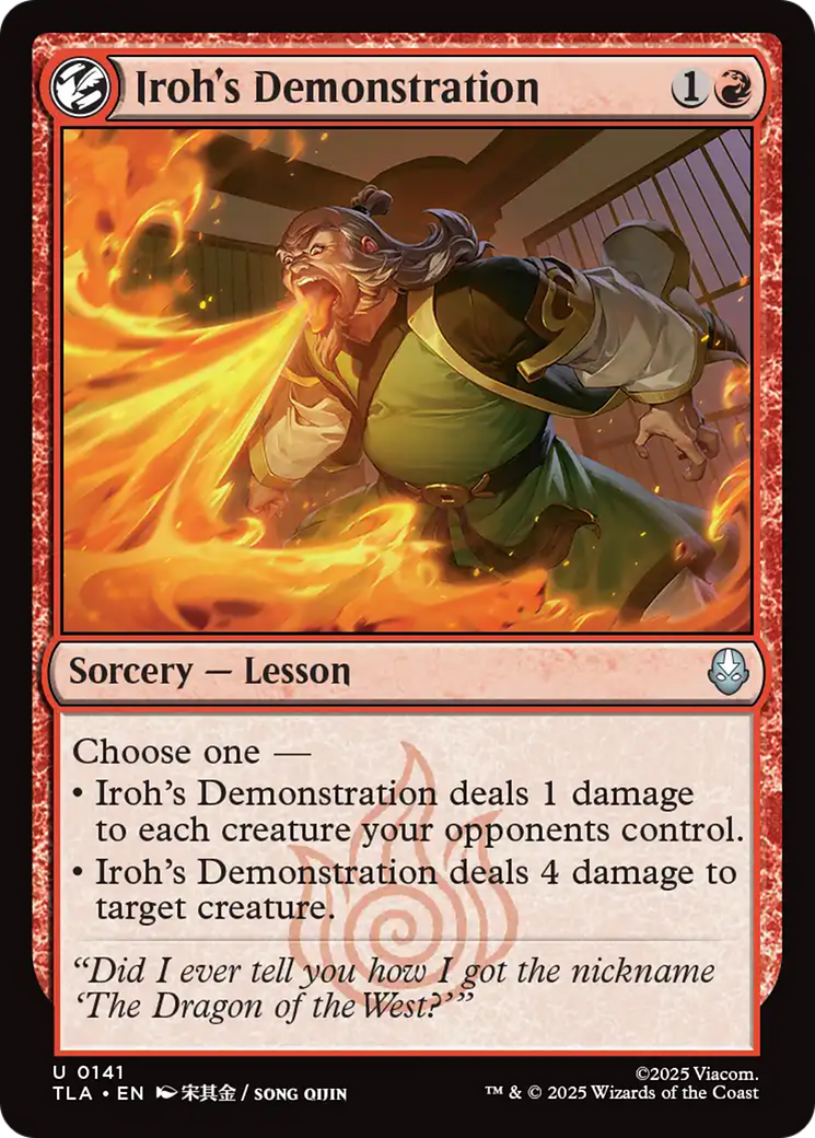 Iroh's Demonstration [Avatar: The Last Airbender] - Magic: The Gathering - Card Brawlers | Quebec | Canada |