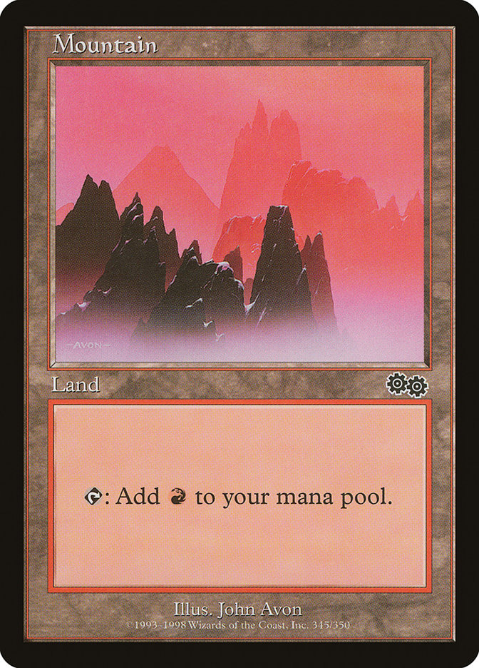 Mountain (345) [Urza's Saga] - Magic: The Gathering - Card Brawlers | Quebec | Canada |
