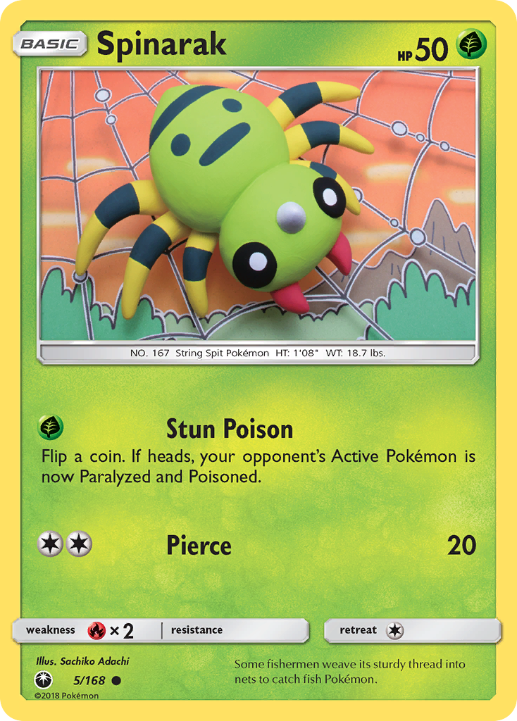 Spinarak (5/168) [Sun & Moon: Celestial Storm] - Pokémon - Card Brawlers | Quebec | Canada |