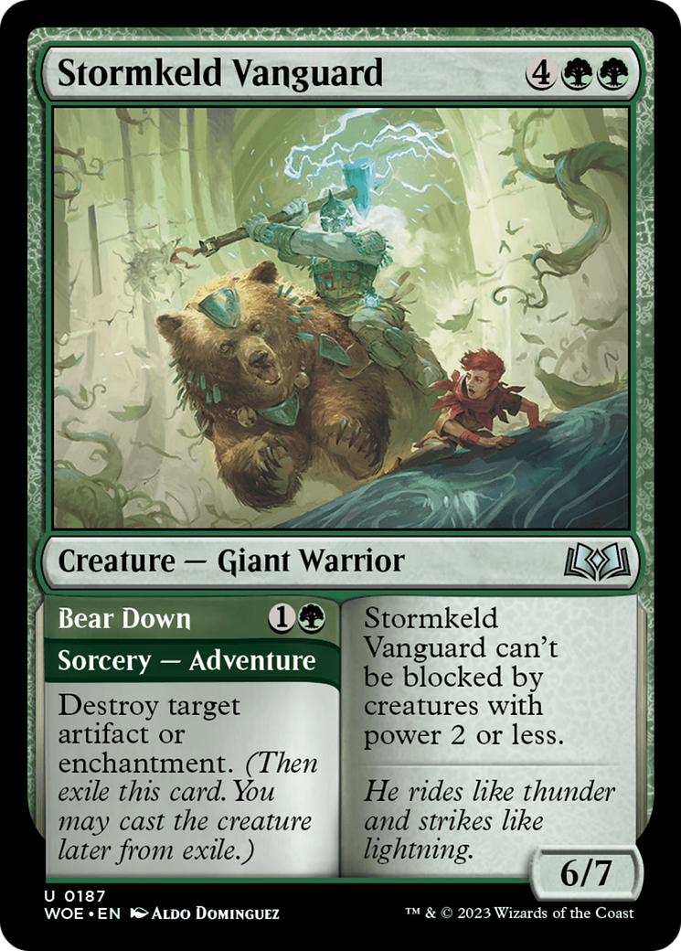 Stormkeld Vanguard // Bear Down [Wilds of Eldraine] - Magic: The Gathering - Card Brawlers | Quebec | Canada |