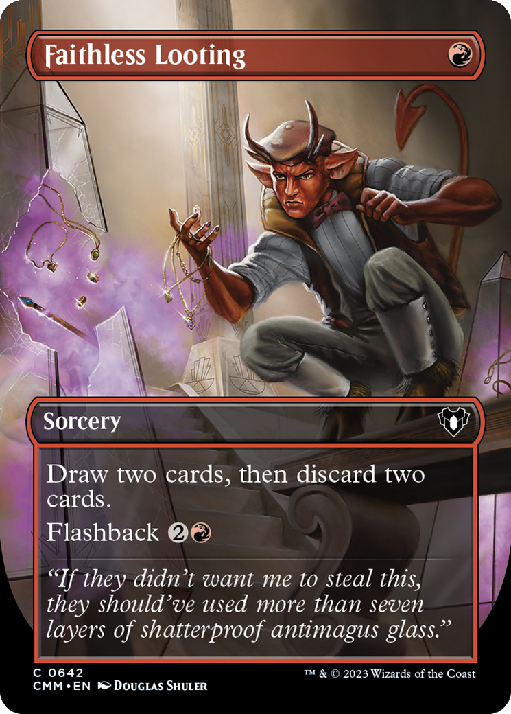 Faithless Looting (Borderless Alternate Art) [Commander Masters] - Magic: The Gathering - Card Brawlers | Quebec | Canada |