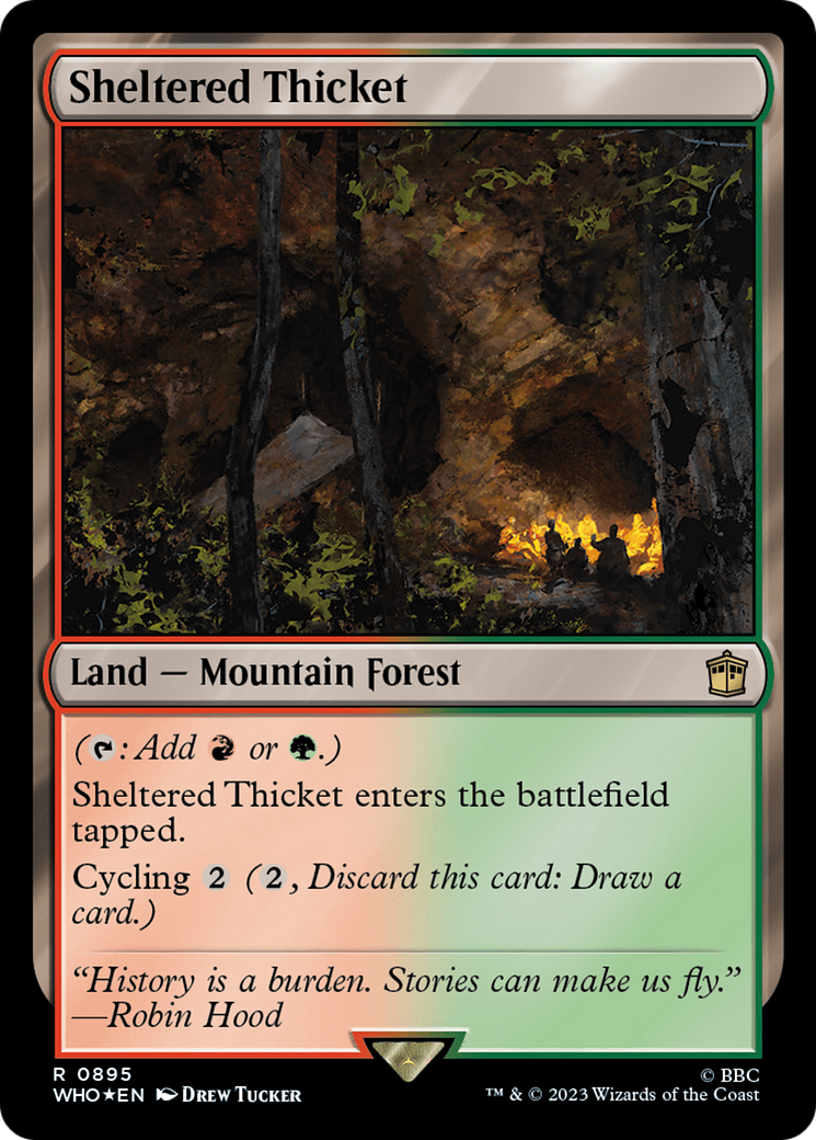 Sheltered Thicket (Surge Foil) [Doctor Who] - Magic: The Gathering - Card Brawlers | Quebec | Canada |