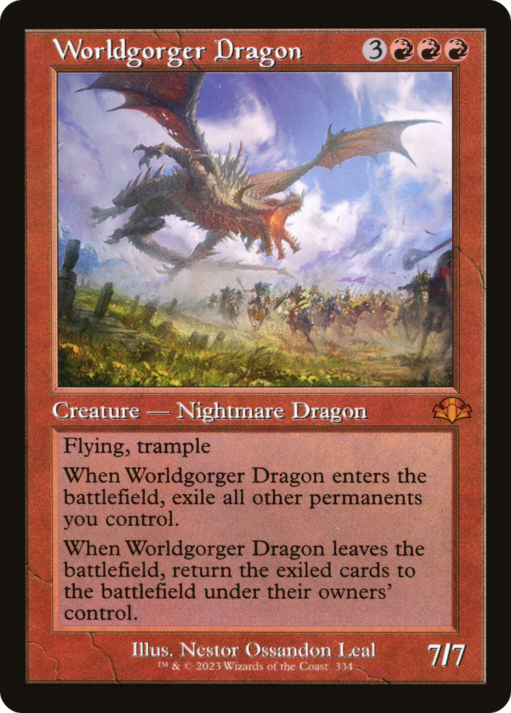 Worldgorger Dragon (Retro) [Dominaria Remastered] - Magic: The Gathering - Card Brawlers | Quebec | Canada |