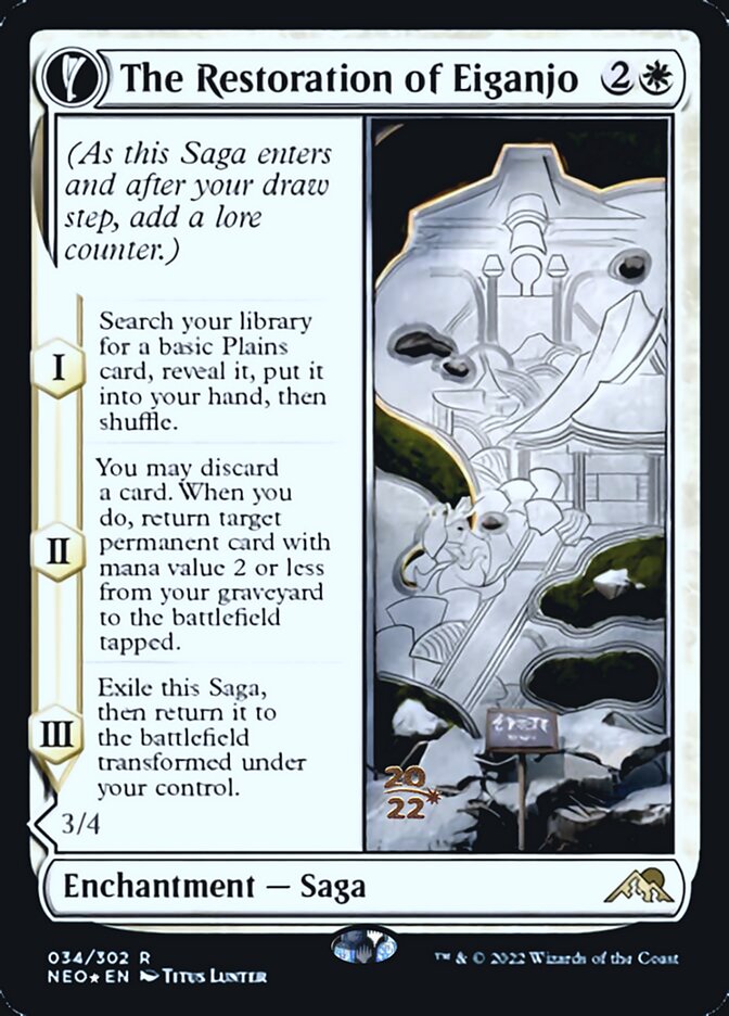 The Restoration of Eiganjo // Architect of Restoration [Kamigawa: Neon Dynasty Prerelease Promos] - Magic: The Gathering - Card Brawlers | Quebec | Canada |