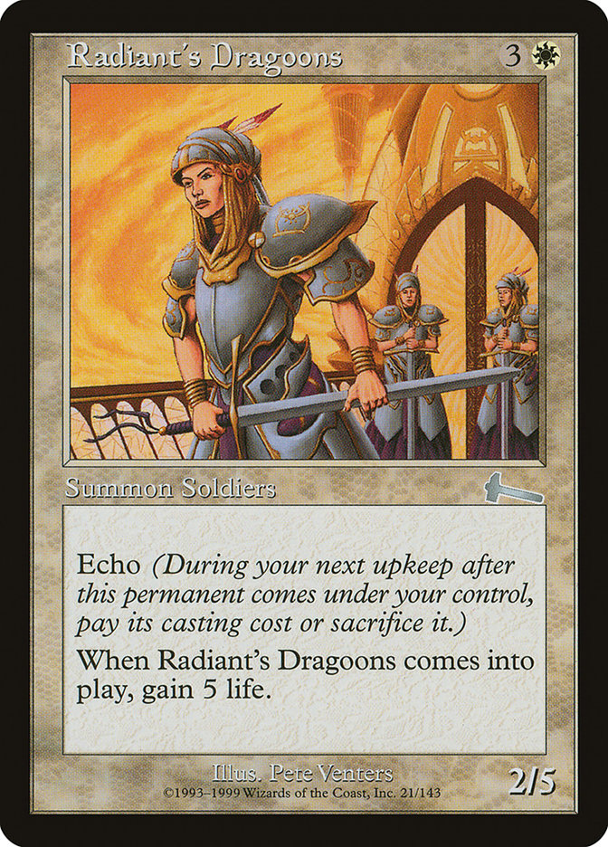 Radiant's Dragoons [Urza's Legacy] - Magic: The Gathering - Card Brawlers | Quebec | Canada |