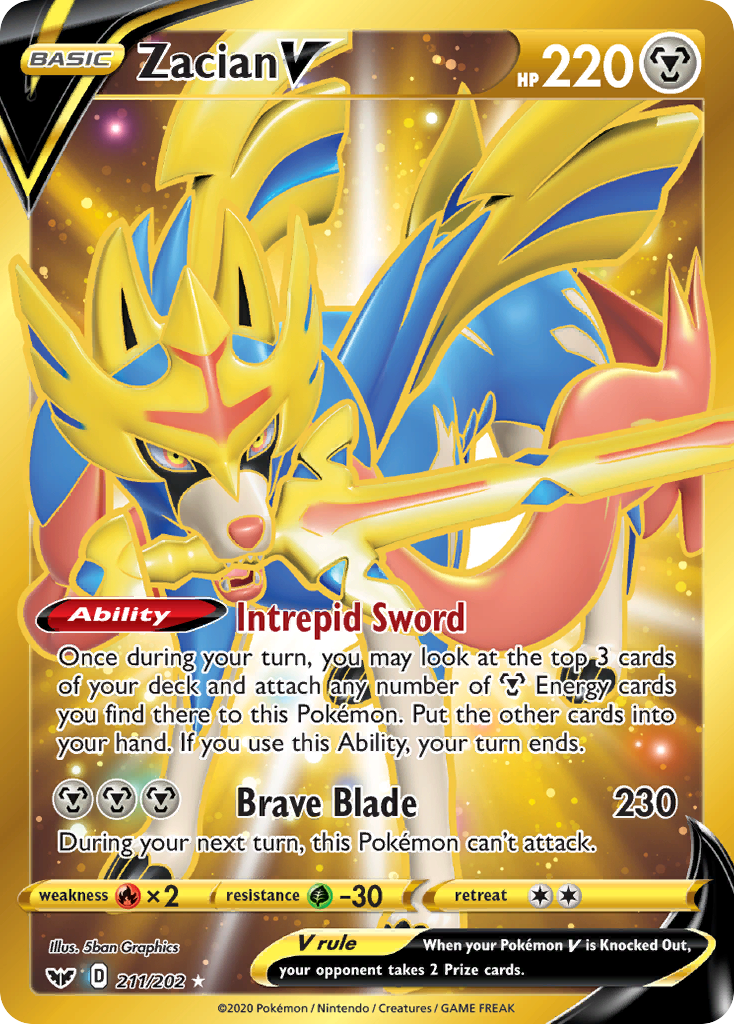 Zacian V (211/202) [Sword & Shield: Base Set] - Pokémon - Card Brawlers | Quebec | Canada |