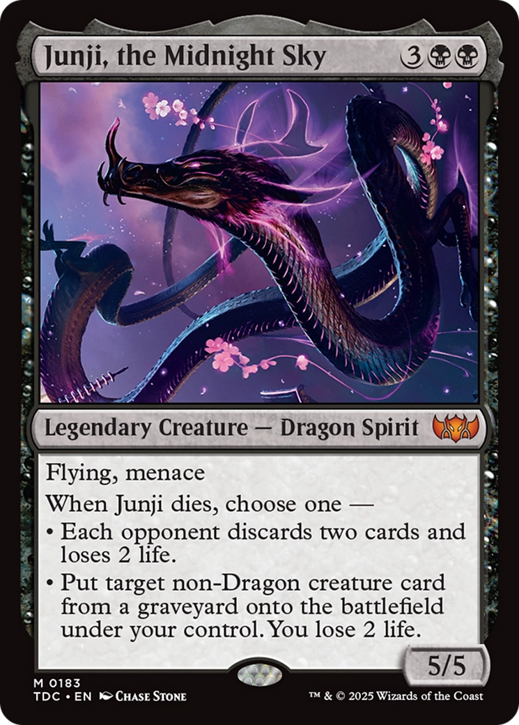 Junji, the Midnight Sky [Tarkir: Dragonstorm Commander] - Magic: The Gathering - Card Brawlers | Quebec | Canada |