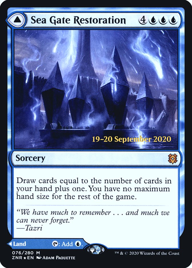Sea Gate Restoration // Sea Gate, Reborn [Zendikar Rising Prerelease Promos] - Magic: The Gathering - Card Brawlers | Quebec | Canada |