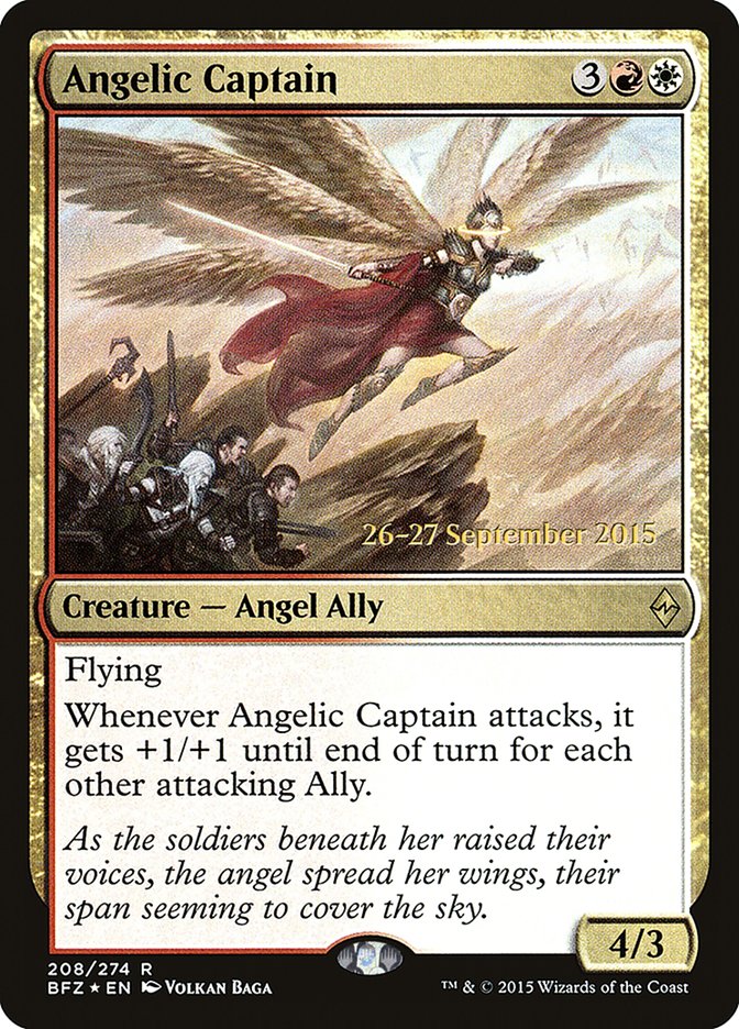 Angelic Captain [Battle for Zendikar Prerelease Promos] - Magic: The Gathering - Card Brawlers | Quebec | Canada |