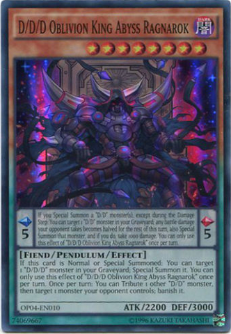 D/D/D Oblivion King Abyss Ragnarok [OP04-EN010] Super Rare - Yu-Gi-Oh! - Card Brawlers | Quebec | Canada |