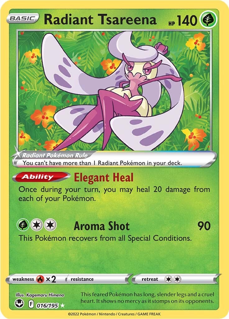 Radiant Tsareena (016/195) [Sword & Shield: Silver Tempest] - Pokémon - Card Brawlers | Quebec | Canada |
