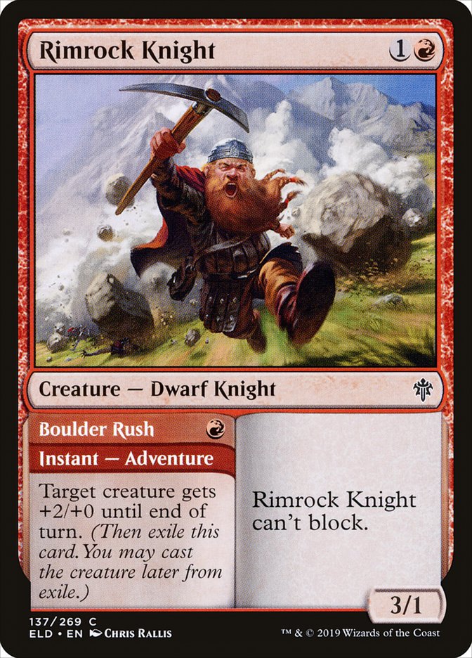 Rimrock Knight // Boulder Rush [Throne of Eldraine] - Magic: The Gathering - Card Brawlers | Quebec | Canada |