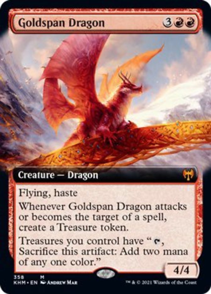 Goldspan Dragon (Extended Art) [Kaldheim] - Magic: The Gathering - Card Brawlers | Quebec | Canada |
