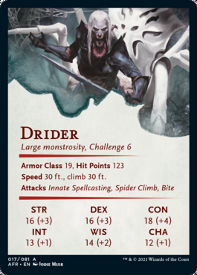 Drider Art Card [Dungeons & Dragons: Adventures in the Forgotten Realms Art Series] - Magic: The Gathering - Card Brawlers | Quebec | Canada |
