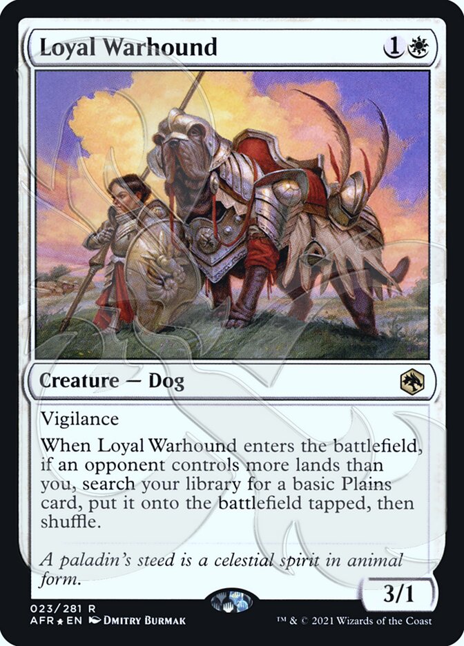 Loyal Warhound (Ampersand Promo) [Dungeons & Dragons: Adventures in the Forgotten Realms Promos] - Magic: The Gathering - Card Brawlers | Quebec | Canada |