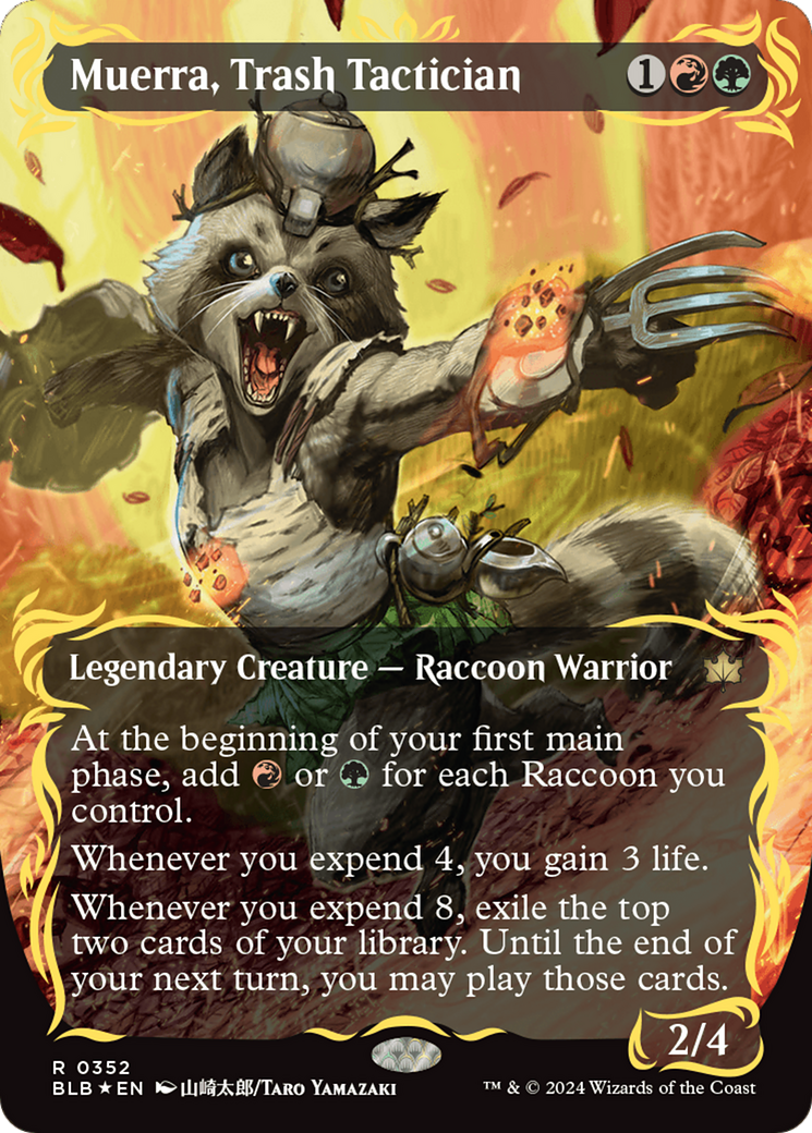 Muerra, Trash Tactician (Borderless) (Raised Foil) [Bloomburrow] - Magic: The Gathering - Card Brawlers | Quebec | Canada |