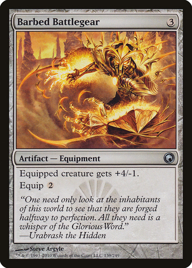 Barbed Battlegear [Scars of Mirrodin] - Magic: The Gathering - Card Brawlers | Quebec | Canada |