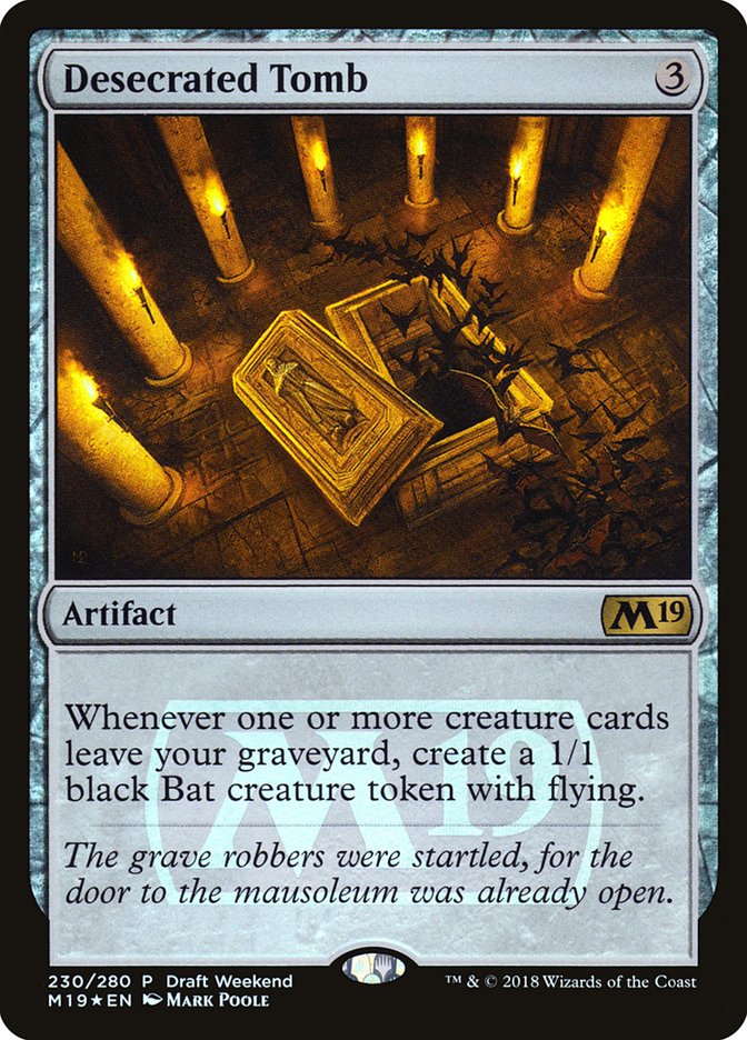 Desecrated Tomb (Draft Weekend) [Core Set 2019 Promos] - Magic: The Gathering - Card Brawlers | Quebec | Canada |