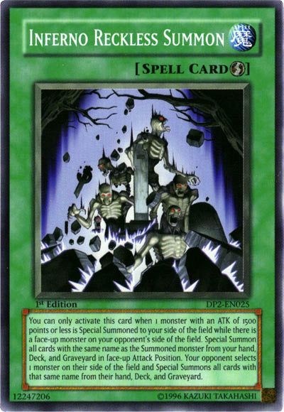 Inferno Reckless Summon [DP2-EN025] Super Rare - Yu-Gi-Oh! - Card Brawlers | Quebec | Canada |