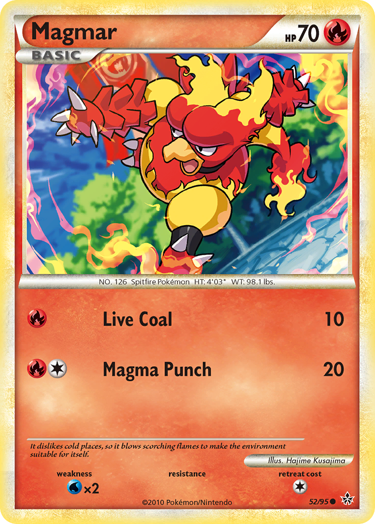 Magmar (52/95) [HeartGold & SoulSilver: Unleashed] - Pokémon - Card Brawlers | Quebec | Canada |