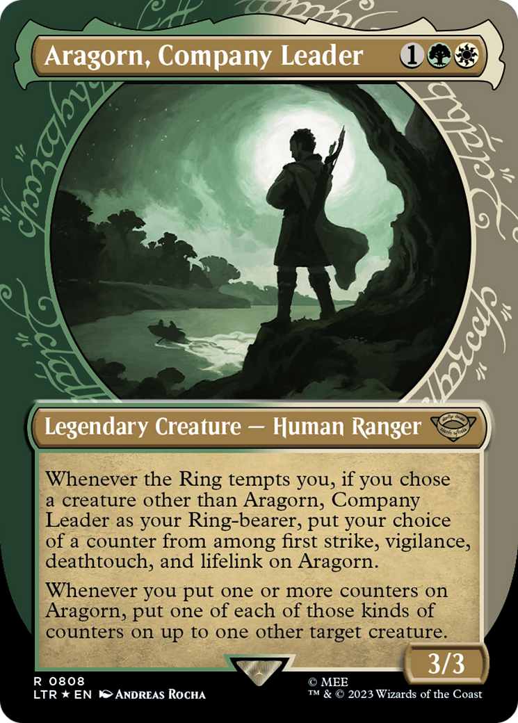 Aragorn, Company Leader (Showcase) (Surge Foil) [The Lord of the Rings: Tales of Middle-Earth] - Magic: The Gathering - Card Brawlers | Quebec | Canada |