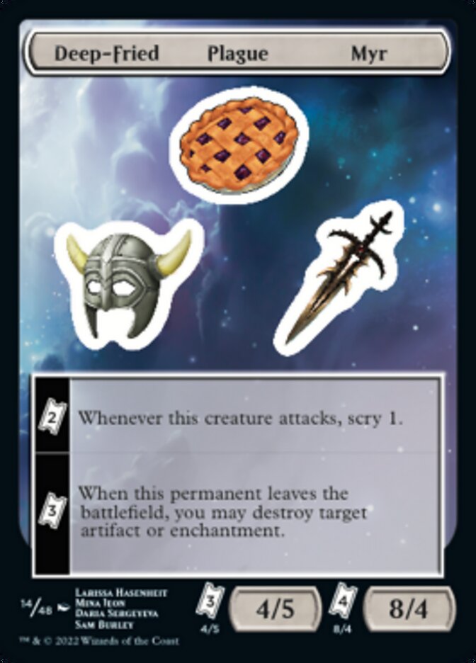 Deep-Fried Plague Myr [Unfinity Stickers] - Magic: The Gathering - Card Brawlers | Quebec | Canada |