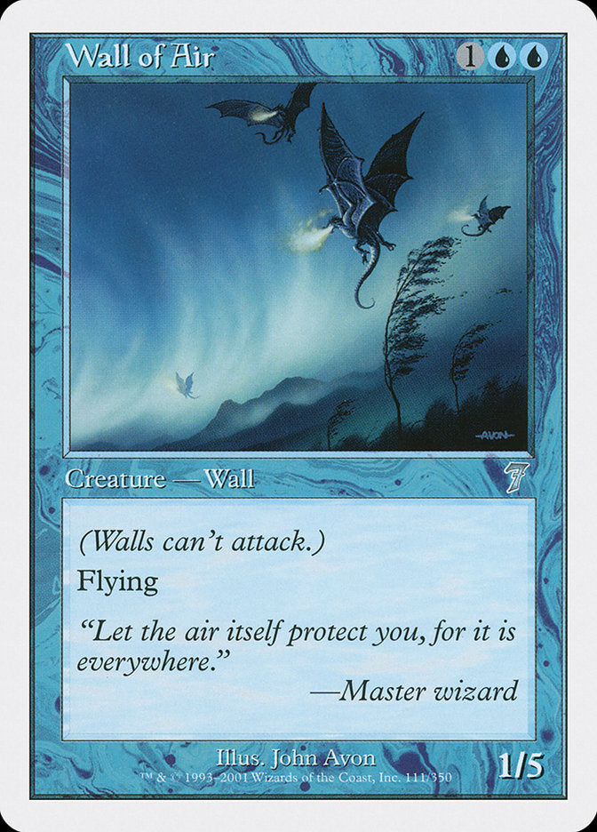 Wall of Air [Seventh Edition] - Magic: The Gathering - Card Brawlers | Quebec | Canada |