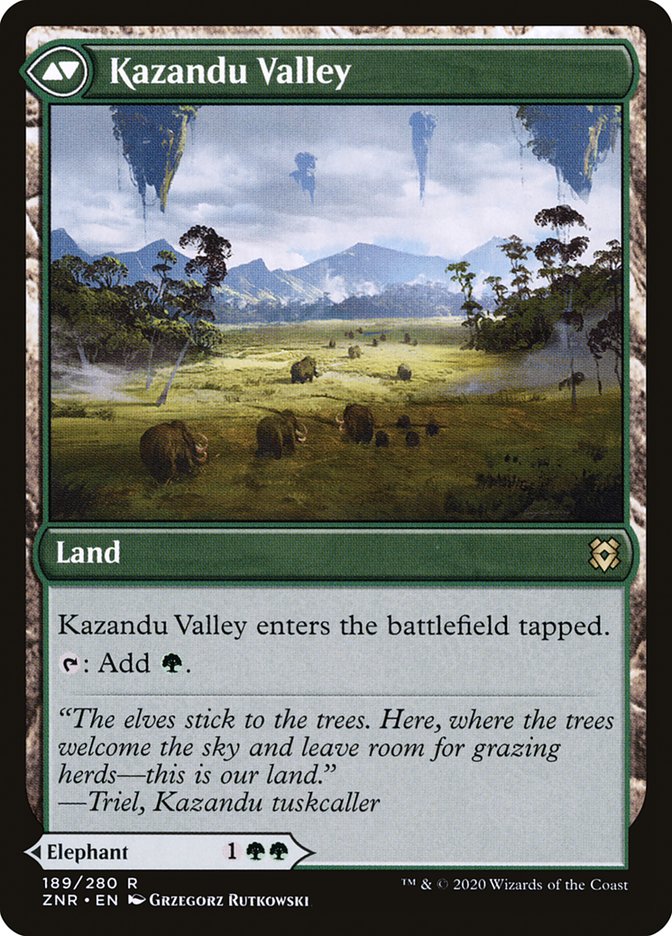 Kazandu Mammoth // Kazandu Valley [Zendikar Rising] - Magic: The Gathering - Card Brawlers | Quebec | Canada |
