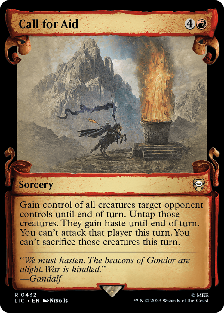 Call for Aid [The Lord of the Rings: Tales of Middle-Earth Commander Showcase Scrolls] - Magic: The Gathering - Card Brawlers | Quebec | Canada |