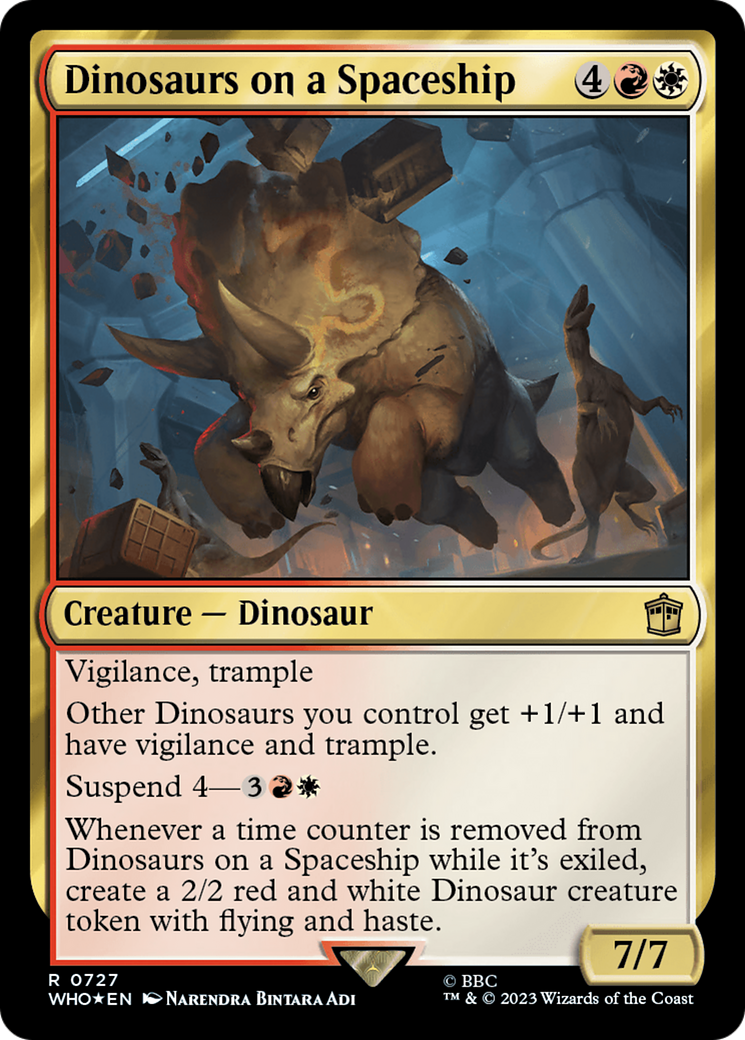 Dinosaurs on a Spaceship (Surge Foil) [Doctor Who] - Magic: The Gathering - Card Brawlers | Quebec | Canada |