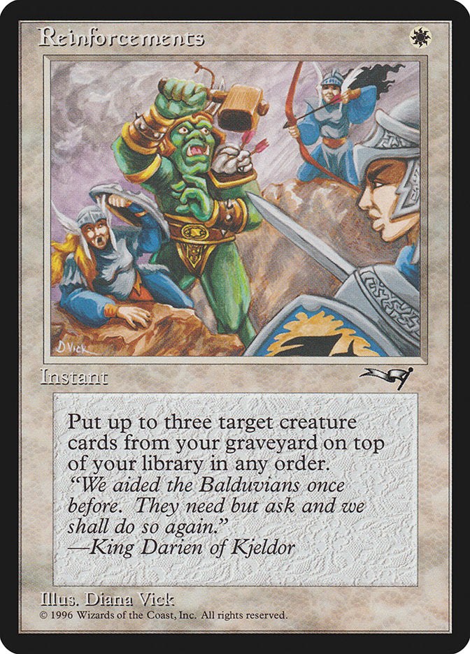Reinforcements (With Archer) [Alliances] - Magic: The Gathering - Card Brawlers | Quebec | Canada |