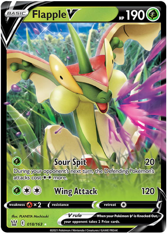 Flapple V (018/163) [Sword & Shield: Battle Styles] - Pokémon - Card Brawlers | Quebec | Canada |