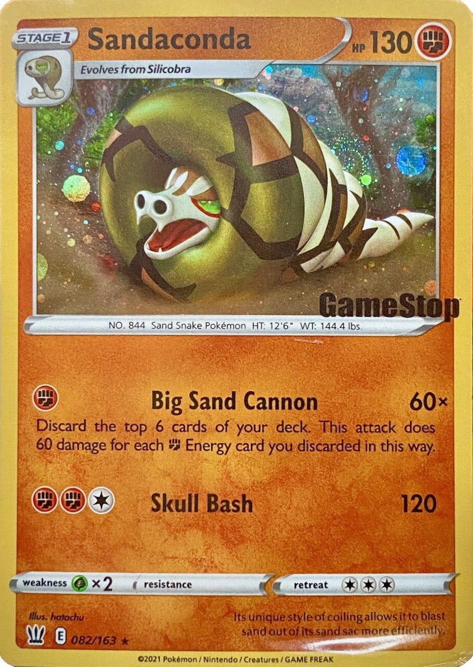 Sandaconda (082/163) (GameStop Exclusive) [Sword & Shield: Battle Styles] - Pokémon - Card Brawlers | Quebec | Canada |