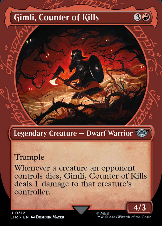 Gimli, Counter of Kills (Showcase Ring Frame) [The Lord of the Rings: Tales of Middle-Earth] - Magic: The Gathering - Card Brawlers | Quebec | Canada |