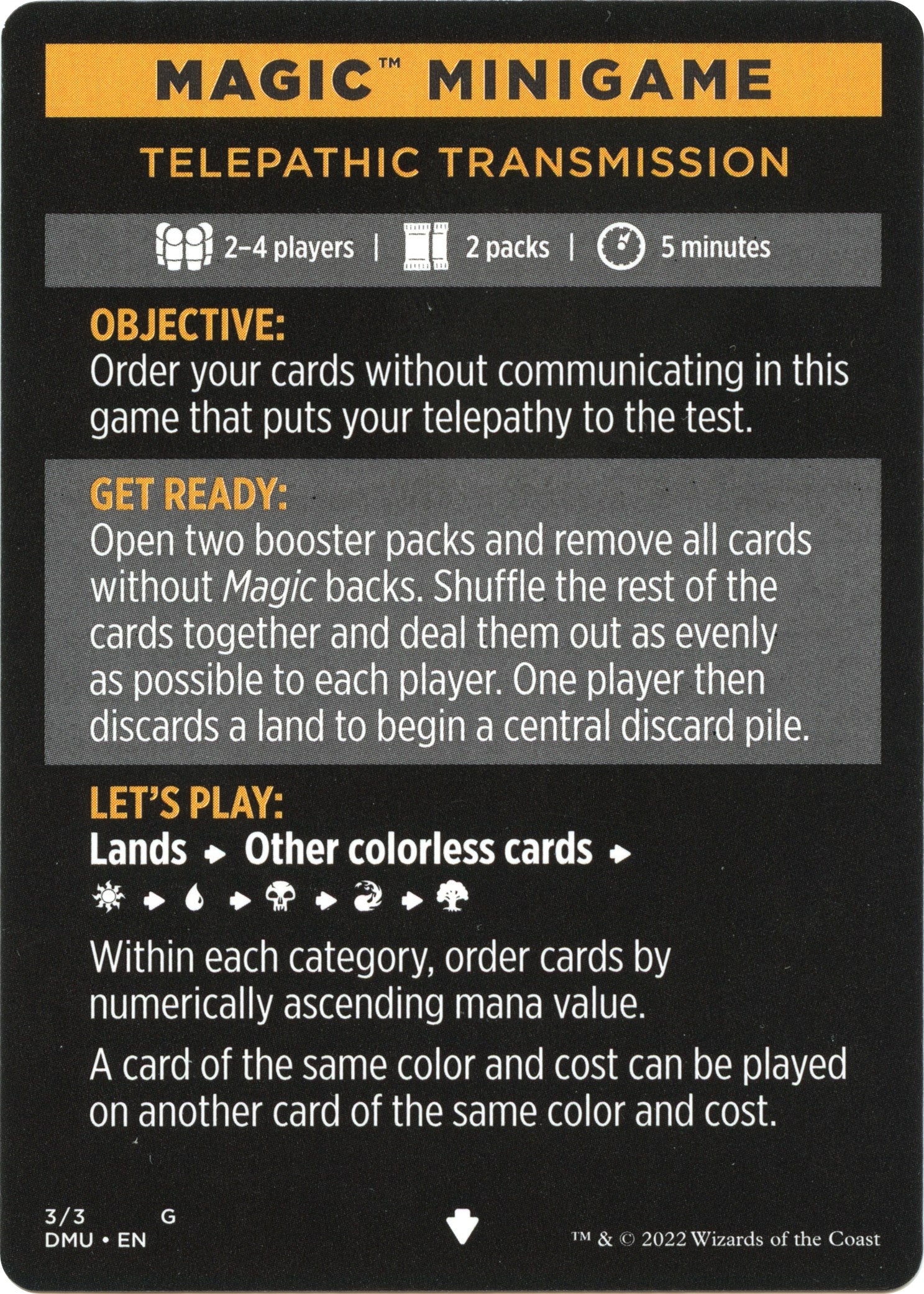 Telepathic Transmission (Magic Minigame) [Dominaria United Minigame] - Magic: The Gathering - Card Brawlers | Quebec | Canada |