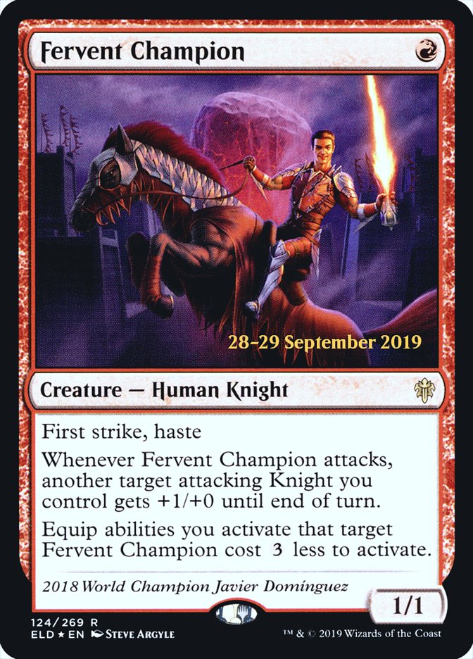 Fervent Champion [Throne of Eldraine Prerelease Promos] - Magic: The Gathering - Card Brawlers | Quebec | Canada |