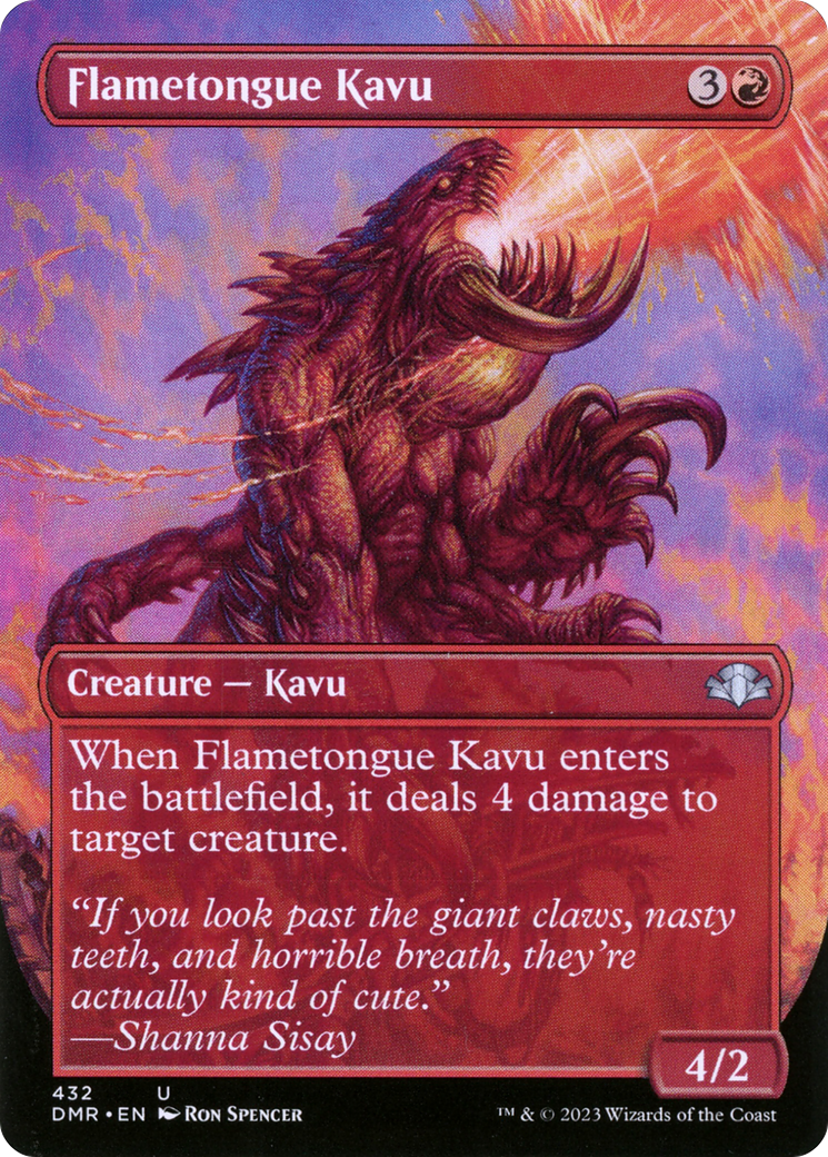 Flametongue Kavu (Borderless Alternate Art) [Dominaria Remastered] - Magic: The Gathering - Card Brawlers | Quebec | Canada |