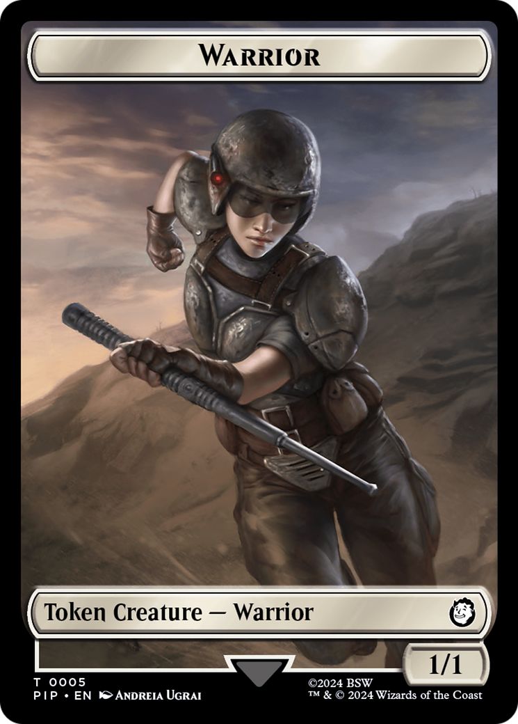 Treasure (0019) // Warrior Double-Sided Token [Fallout Tokens] - Magic: The Gathering - Card Brawlers | Quebec | Canada |