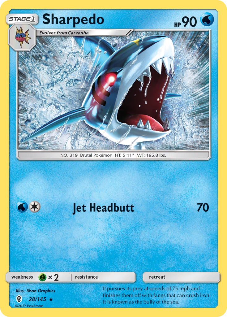 Sharpedo (28/145) [Sun & Moon: Guardians Rising] - Pokémon - Card Brawlers | Quebec | Canada |