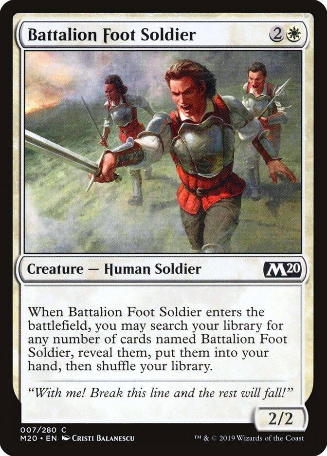 Battalion Foot Soldier [Core Set 2020] - Magic: The Gathering - Card Brawlers | Quebec | Canada |