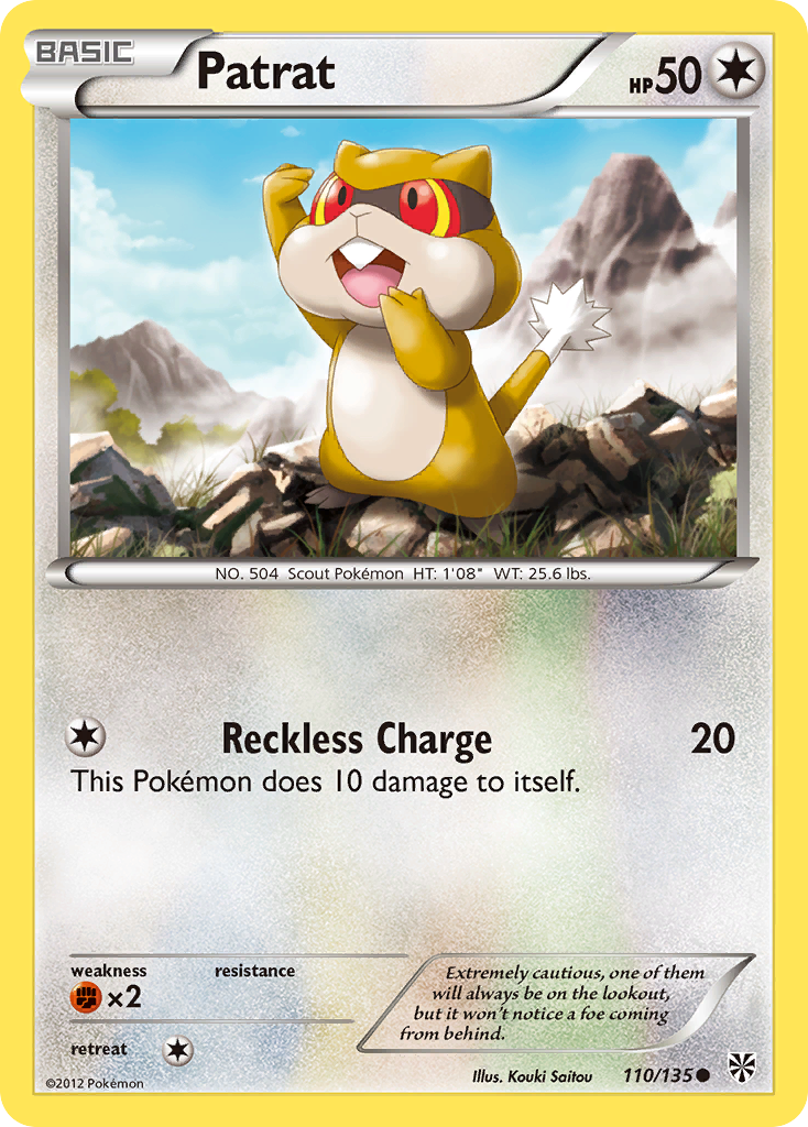 Patrat (110/135) [Black & White: Plasma Storm] - Pokémon - Card Brawlers | Quebec | Canada |