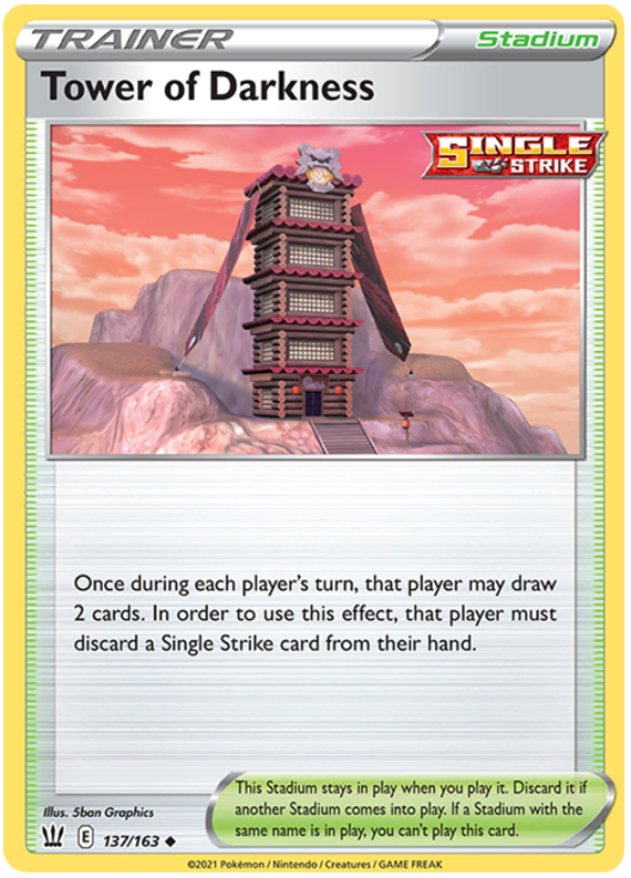 Tower of Darkness (137/163) [Sword & Shield: Battle Styles] - Pokémon - Card Brawlers | Quebec | Canada |