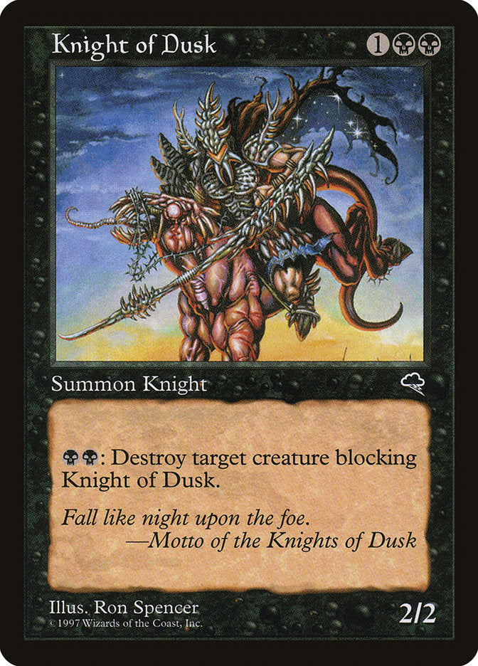 Knight of Dusk [Tempest] - Magic: The Gathering - Card Brawlers | Quebec | Canada |