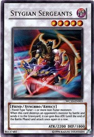 Stygian Sergeants [WC10-EN003] Ultra Rare - Yu-Gi-Oh! - Card Brawlers | Quebec | Canada |