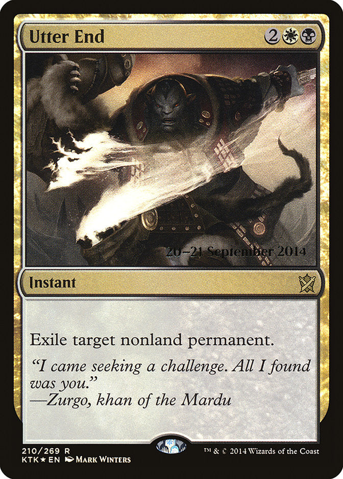 Utter End [Khans of Tarkir Prerelease Promos] - Magic: The Gathering - Card Brawlers | Quebec | Canada |