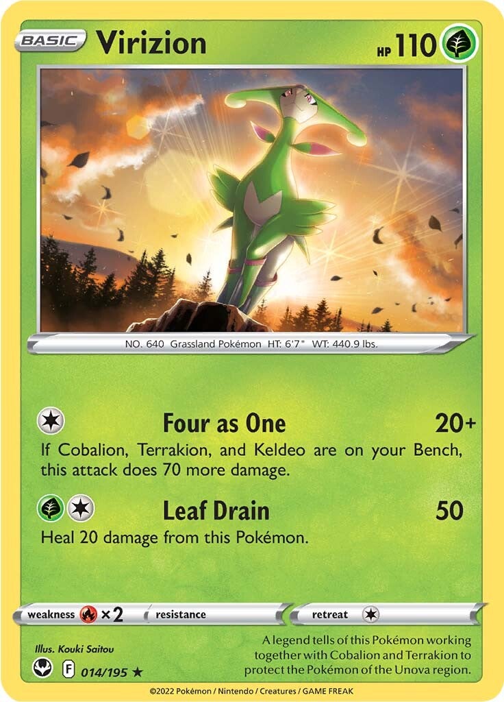 Virizion (014/195) [Sword & Shield: Silver Tempest] - Pokémon - Card Brawlers | Quebec | Canada |